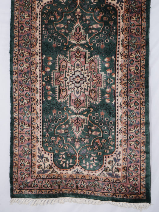 Authentic Persian Hand-Knotted Carpet 2.5×4 ft | Kashmiri Wool & Silk Rug