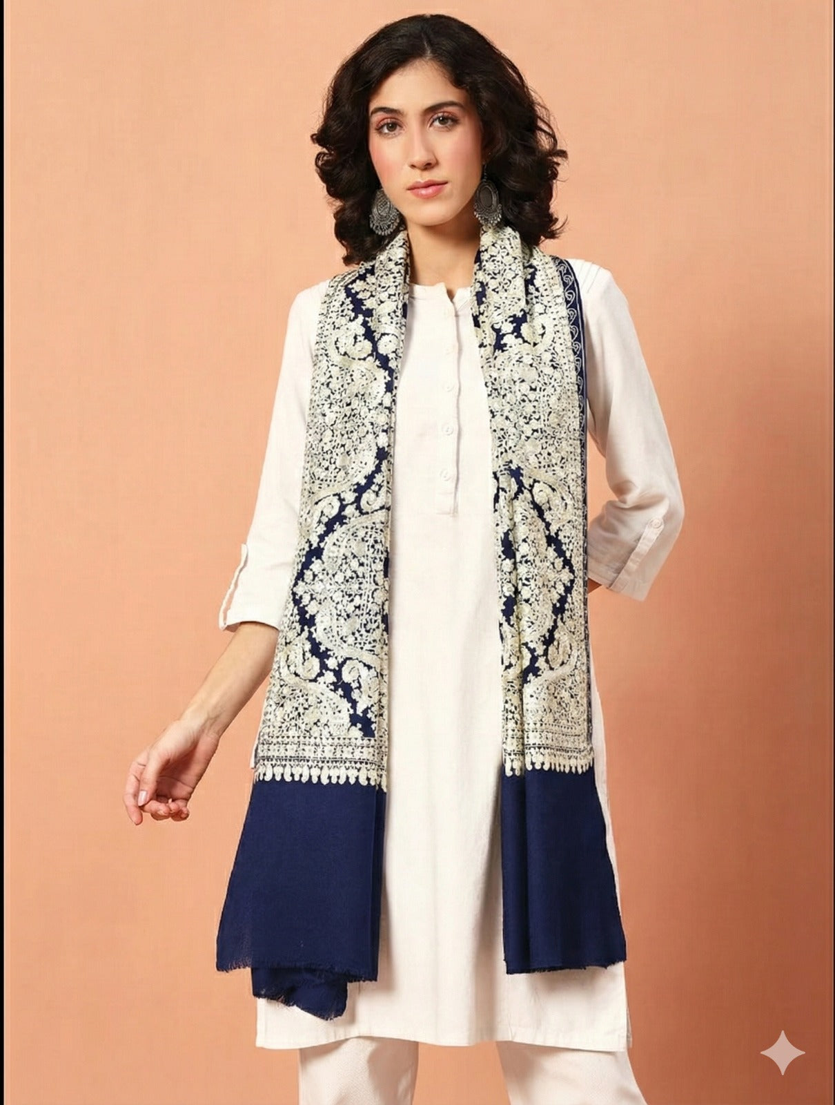 Tilism - Embroidered Woolen Stole