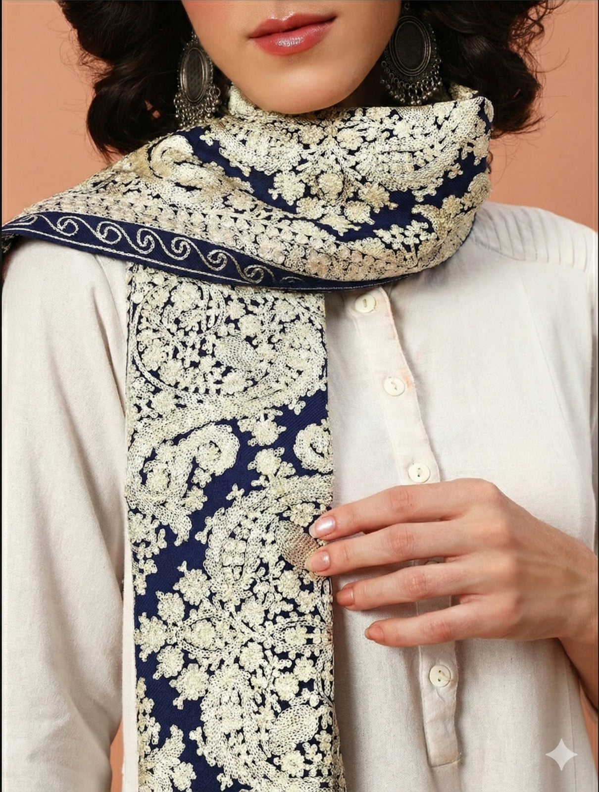 Tilism - Embroidered Woolen Stole