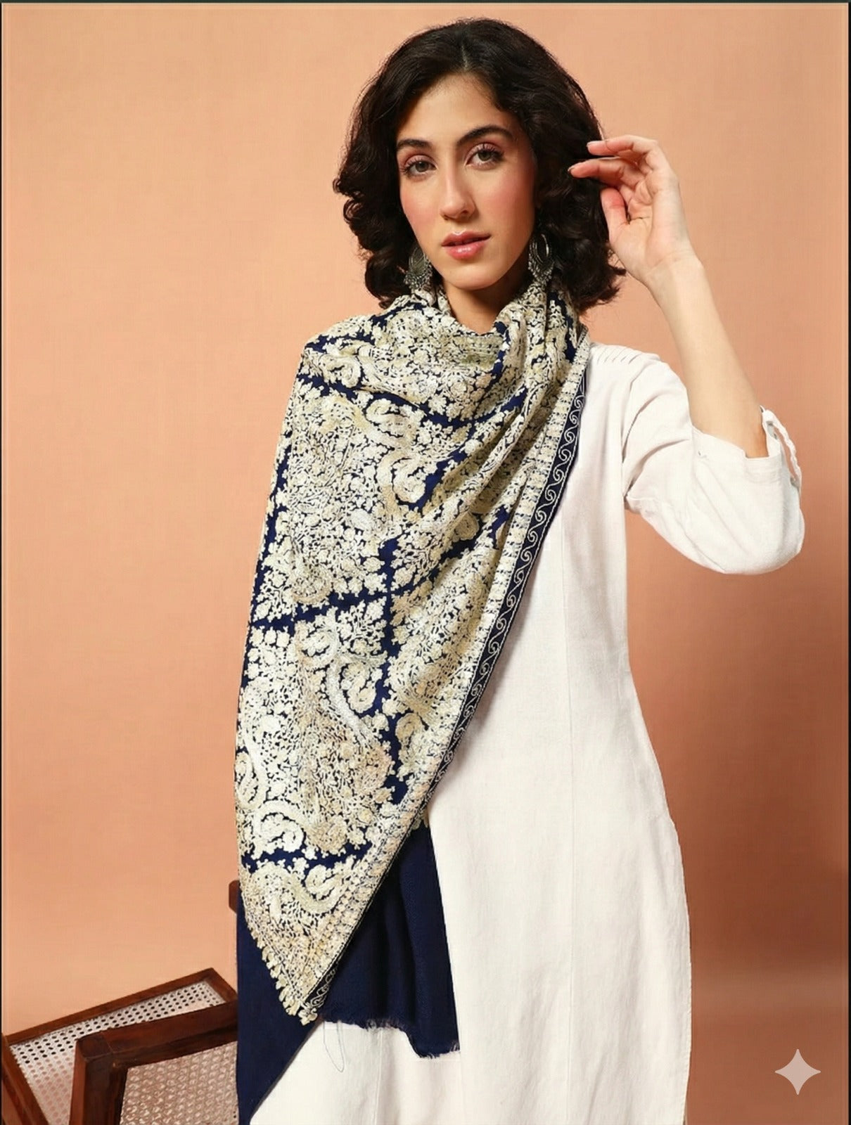 Tilism - Embroidered Woolen Stole