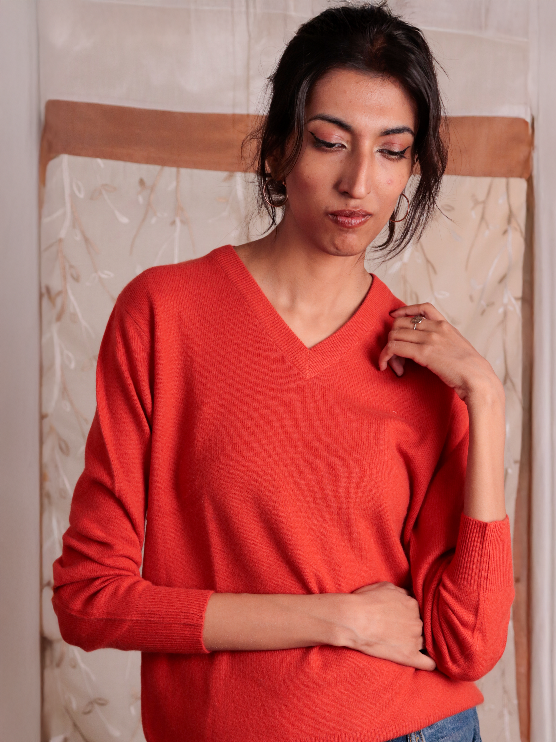 Women's V-Neck Cashmere Sweater